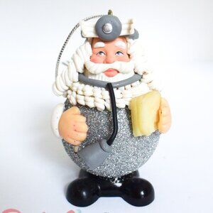 *Doctor Santa* Clay Ornament, Christmas & Holidays Collectible